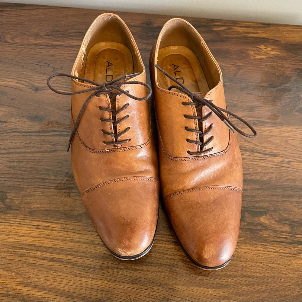 Aldo Brown Leather Oxfords